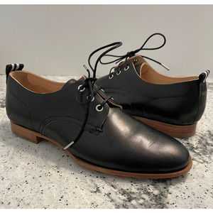 Rag and Bone Audrey Oxford Lace Up Shoes Black Leather Size 8 EUC